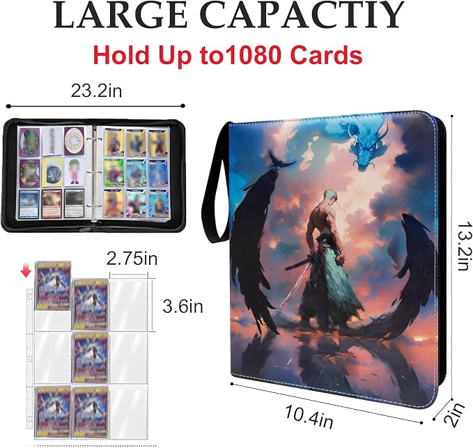Trading Card Binder for One Piece Zoro Cards, 9 Pocket - Image 3