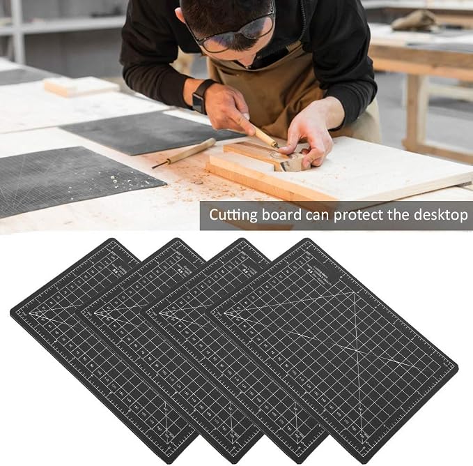 A5 Cutting Mat 4Pcs Premium Self Healing PVC Craft Cutting Pad Model Engraving - Image 5
