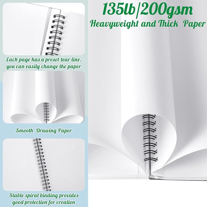 135lb/200gsm Marker Paper Pad, 5.5×8.5in Double Sided Bleedproof Marker - Image 4