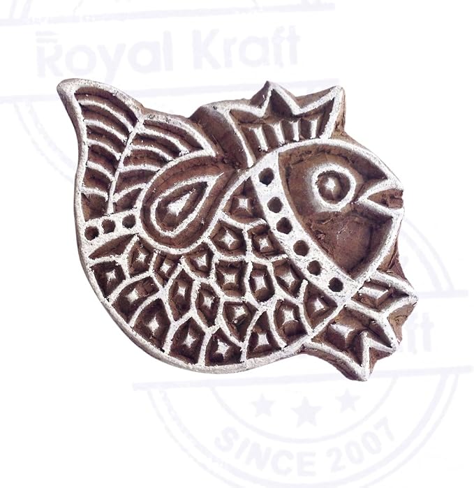 Royal Kraft Wooden Stamps DIY Fabric, Henna Printing Blocks THDtag016 - Image 3