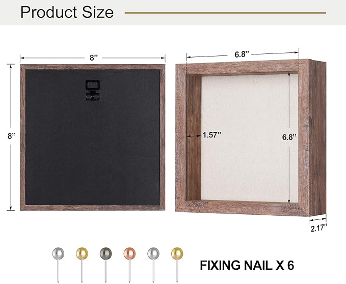 8x8 Shadow Box Frame with Linen Back - Image 6