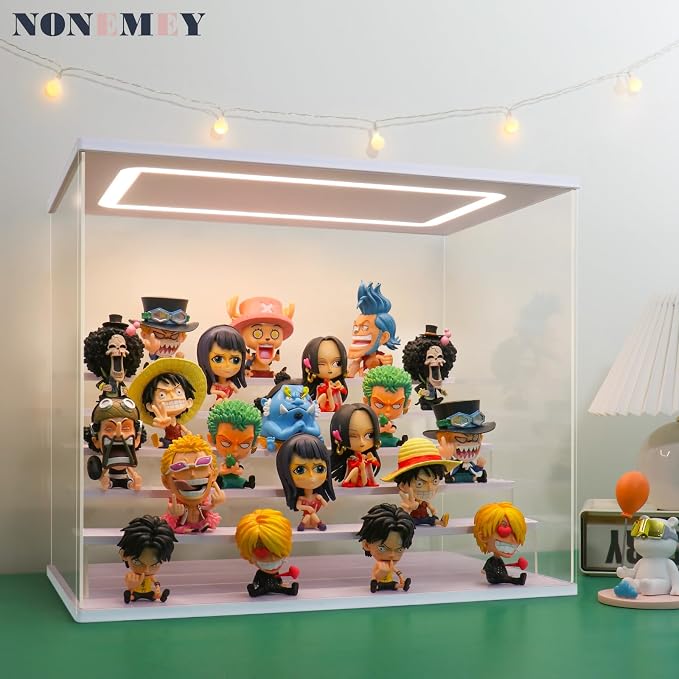 Acrylic Display Case with Light, Upgraded 3 Color Light & Adjustable Brightness - Image 3
