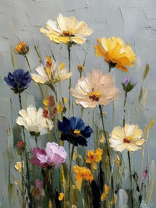 MBNTJHT Wild Flowers Stamped Cross Stitch Kits by MBNTJHT