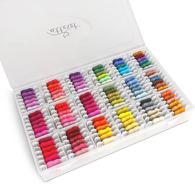 The Original 108-Color Embroidery Floss Kit – 99 Cotton & 9 Metallic Threads by creativeembroiderysolutions