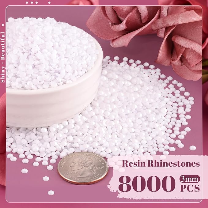 8000PCS 3mm Resin Rhinestones Bulk - Image 2