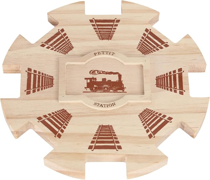 Mexican Train Dominoes Wooden Hub- Premium Pine by NVAAV