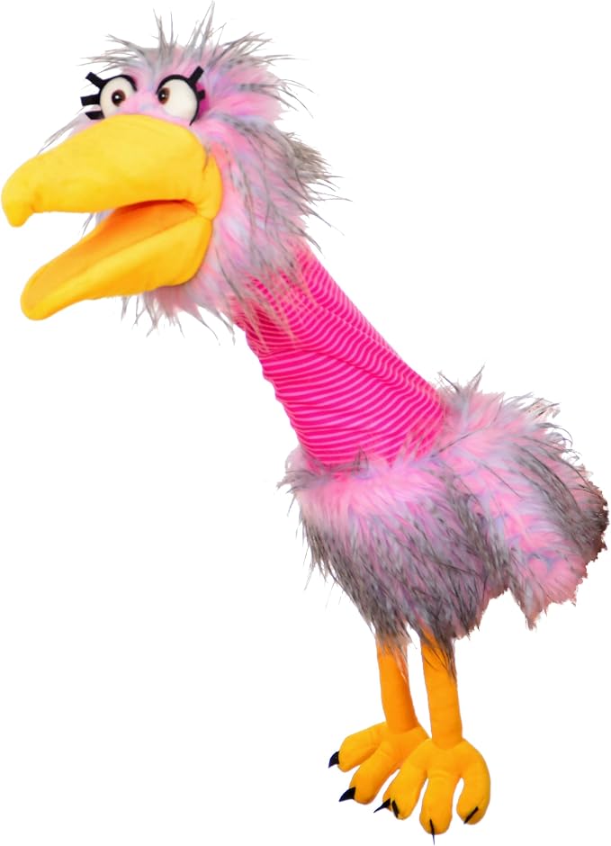 Living Puppets 21-Inch Plush Pink Bird Hand Puppet by PlayfulMinds-Toys