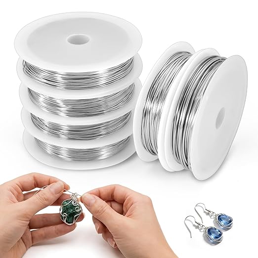 Jewelry Making Wire Set, 304 Stainless Steel Beading Wire 18/20/22/24/26/28 by Nufiwra