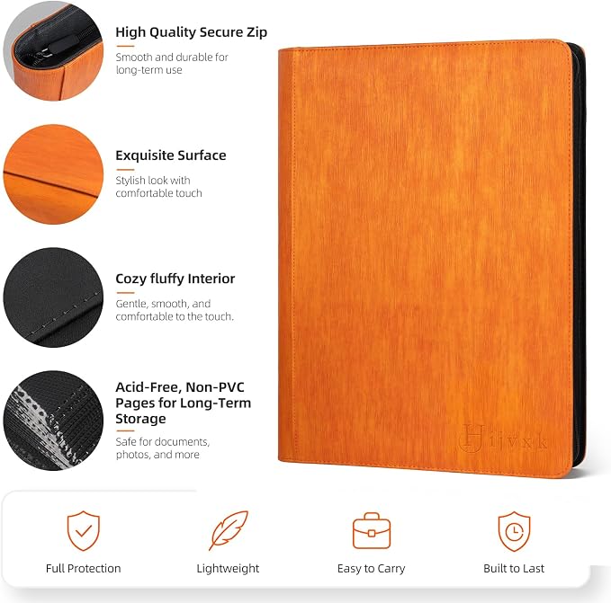 Card Binder 16 Pocket, Premium 1024 Double Sided Pocket Collection Binder - Image 5
