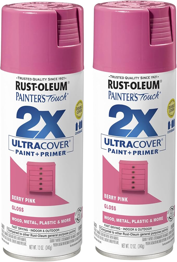 Rust-Oleum 334025-2PK Painter's Touch 2X Ultra Cover Spray Paint, 12 oz by Rust-Oleum