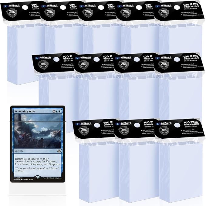 1200 Pack Card Sleeves, Perfect Fit Inner Sleeves Ideal by Mlikero