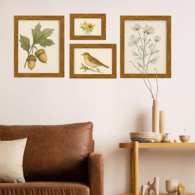 puthiac 4x6 Rustic Farmhouse Picture Frame, Honey Oak, 1 Pack | Distressed MDF - Image 7