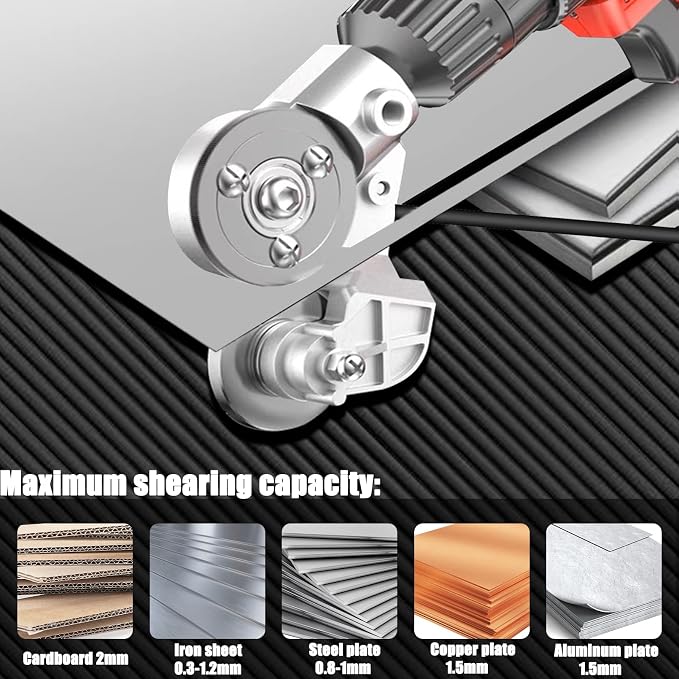 CZS Sheet Metal Cutter Drill Attachment, Electric Drill Shears Attachment - Image 5