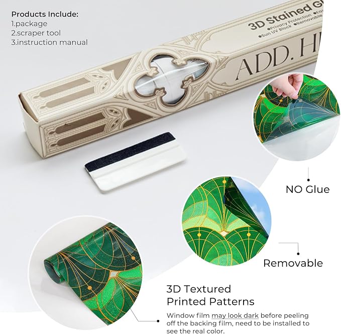 3D Stained Glass Window Film, Decorative Window Privacy Film - Image 5