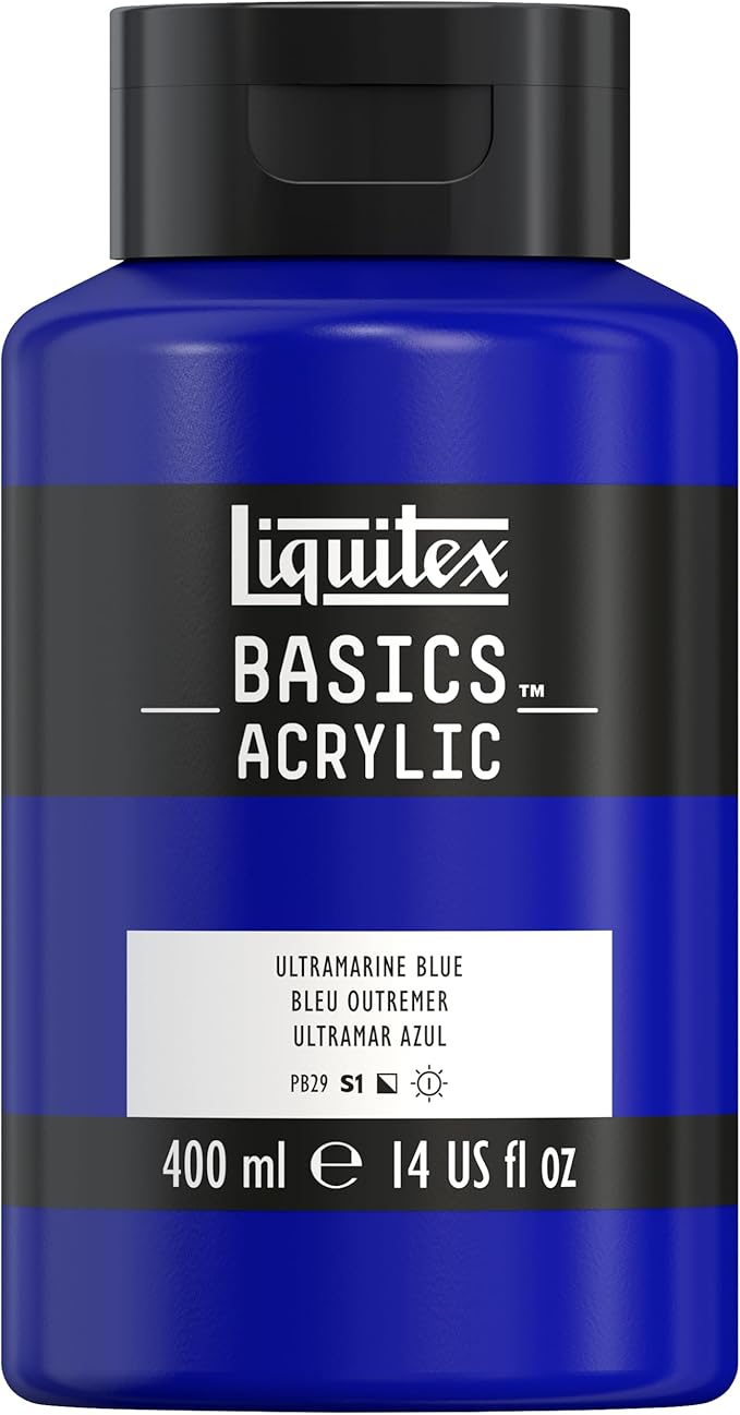 Liquitex BASICS Acrylic Paint, 400ml Bottle, Ultramarine Blue by Liquitex
