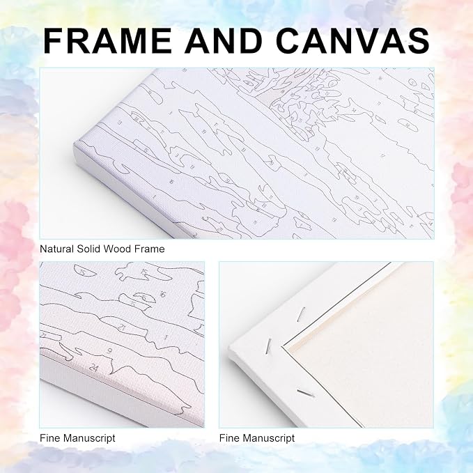 Yezavesu 12x16 Inch Cat Framed Paint by Numbers Kit - Image 5