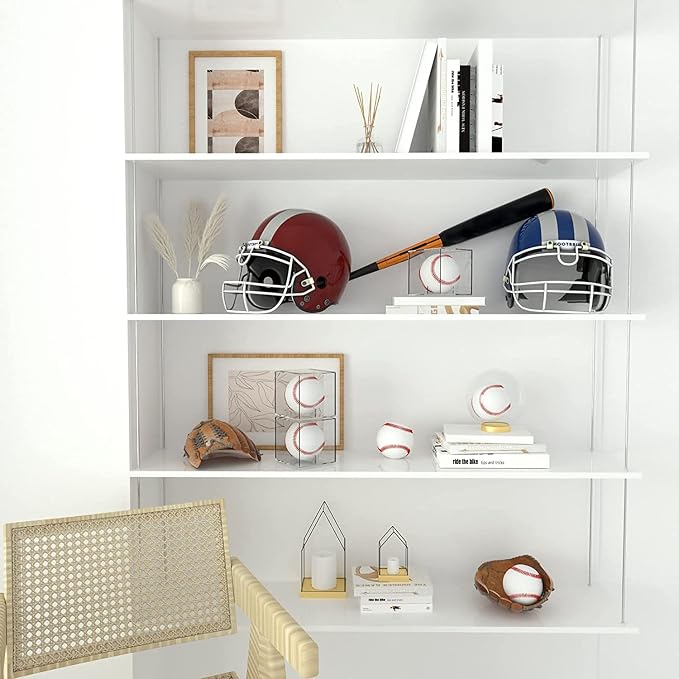 Baseball Display Case, 24 Pack Clear Acrylic Cube Holder Set | Dustproof Clear - Image 3