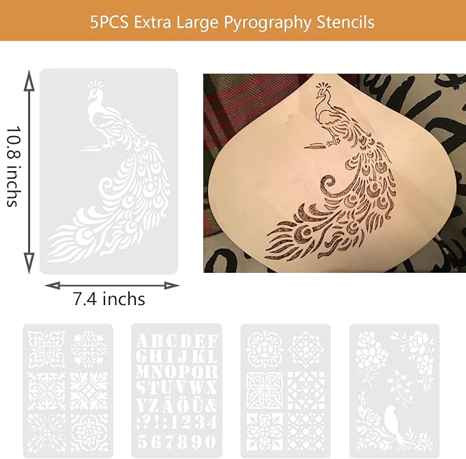 Professional Wood Burning Kit, Wandart 60W Wood Burning Tool Pyrography Kit - Image 6