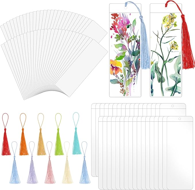 60 Sets Blank Kraft Paper Bookmarks Kit by WSICSE