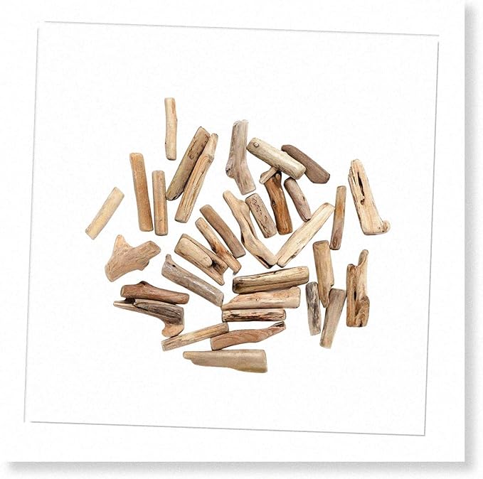 20 Pcs Wood Natural Driftwood Pieces Branch Slices Beach Decor by Galepromot