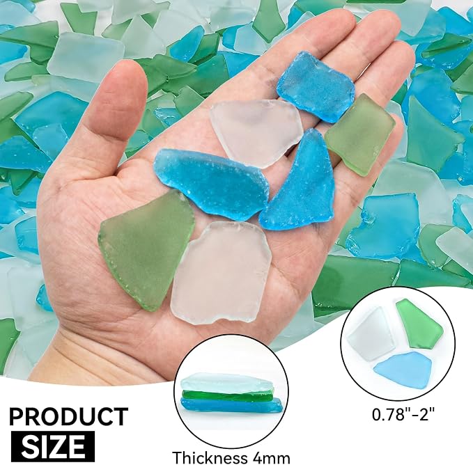 Keedolla 40oz Tumbled Sea Glass Decor Seaglass Pieces - Image 3