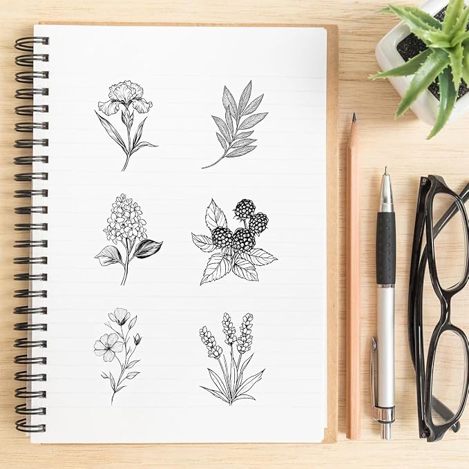 50Pcs Black Transparent Waterproof Plant Stickers - Image 6