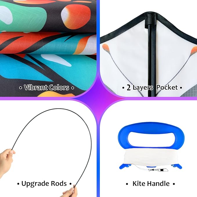 HONBO Butterfly Kites for Kids & Adults, Each Kite - Image 6