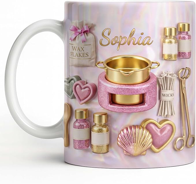 Personalized Nail Tech Mug for Women, Custom Name Coffee Cup for Manicurist by ALMAGEMSUS
