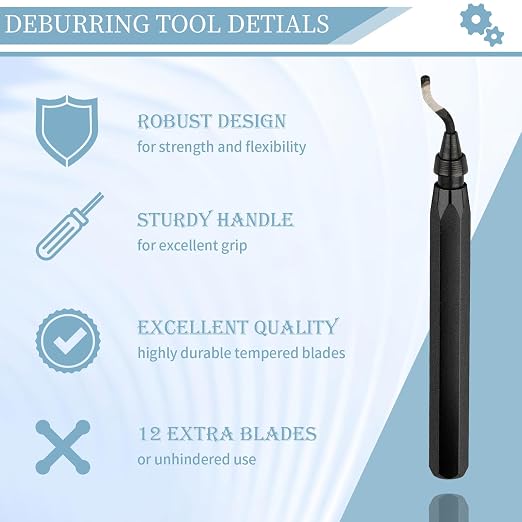 Deburring Tool with 12 High Speed Steel Blades, Deburring Tool 3D Printing - Image 4