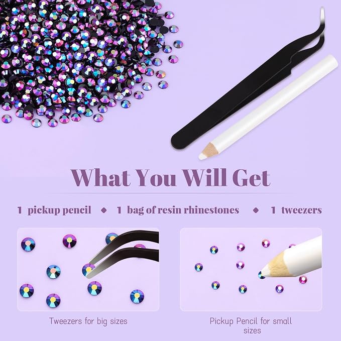 12000PCS 2mm Resin Jelly Rhinestones in Bulk, Bedazzling Flatback Crystals - Image 6