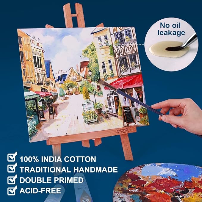 Artkey Canvas Panels 24-Pack 5x7, 8x10 Inch, 10 oz Primed 100% Cotton Paint - Image 3