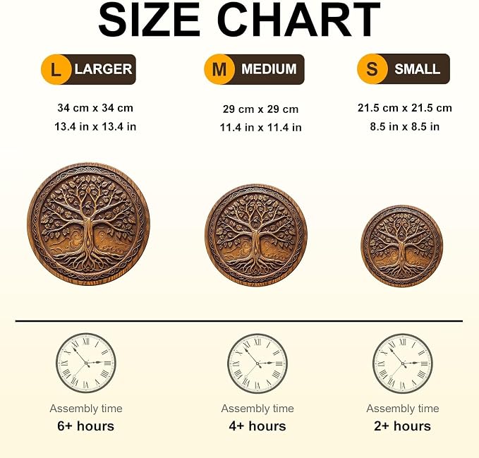 Tree of Time Puzzles Adults Gifts Wooden 100 Pieces 8.5 * 8.5in - Image 4