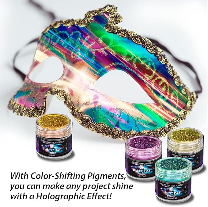 BALTIC DAY - Chameleon Mica Powder, 8 Jars of Color Shift Mica Powder Set - - Image 5