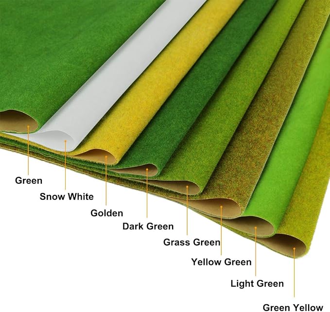 CP103 Artificial Model Grass Mat Trains Green Yellow 40x100cm or 15.7''x 39'' - Image 6