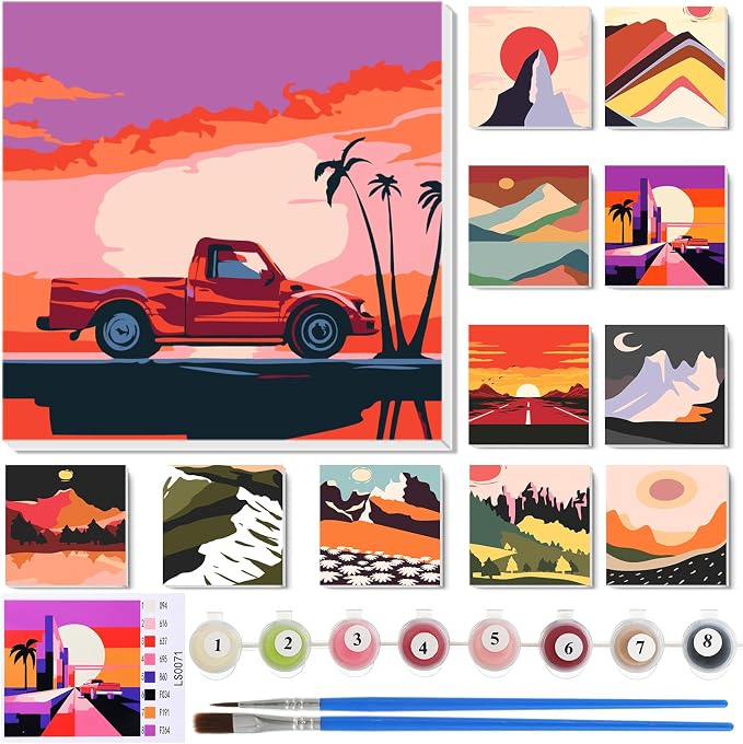 Nezyo 12 Sets Paint by Numbers Kit by Nezyo