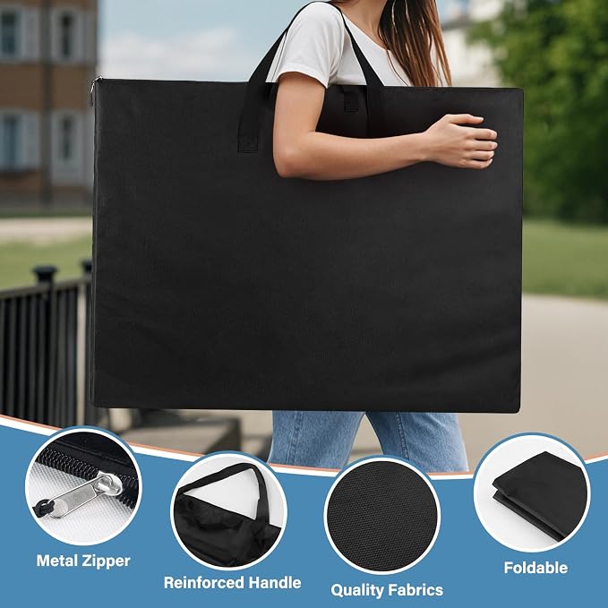 ZKOO 20 x 26 Inch Art Portfolio Bag, Big Art Portfolio Case Light Weight - Image 4