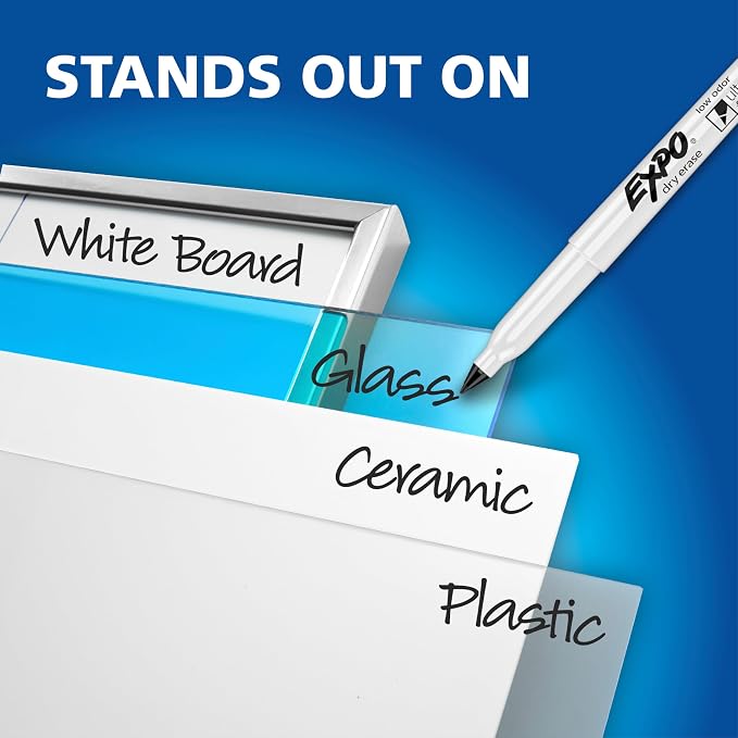 EXPO Dry Erase Markers, Low Odor Ink, Ultra Fine Tip, Office Essentials - Image 6