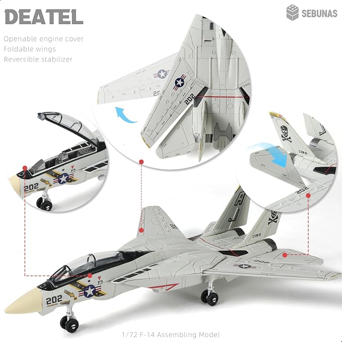 F-14 Tomcat 3D Quick Build Model Kit – Fighter Jet Aircraft Puzzle, Precision - Image 3