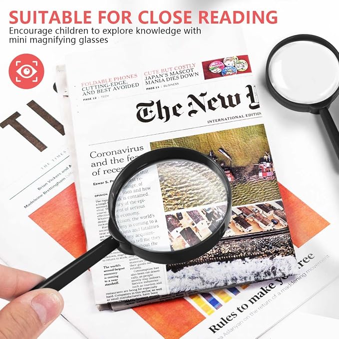SenseYo 48 PCS Magnifying Glass 5X Mini Kids Magnifying Glass - Image 4
