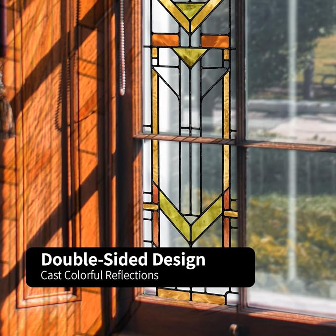 Faux Stained Glass Effect Transparent Window Film, Original Hand Drawn Static - Image 4