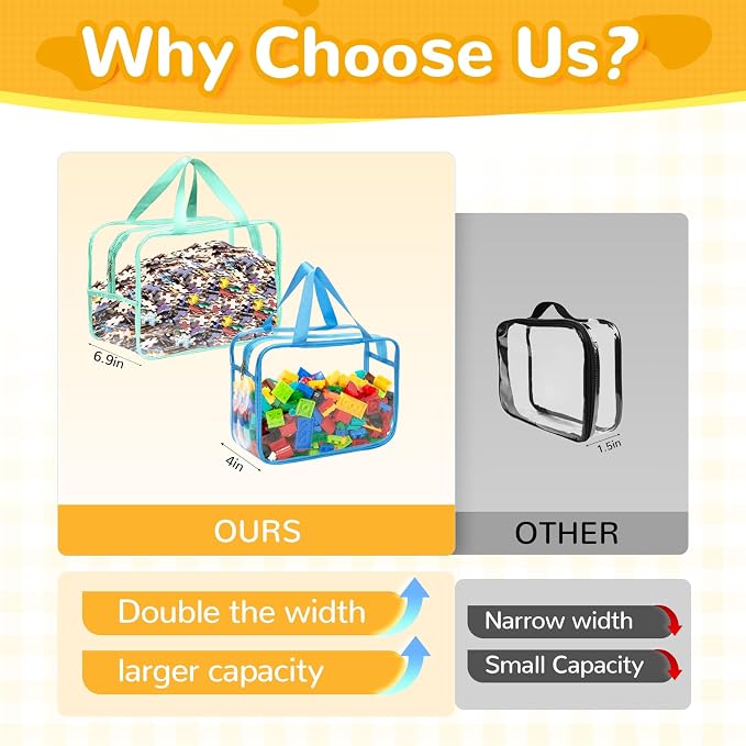 8 Packs 8 Colors Large Toy Storage Bags - Image 4