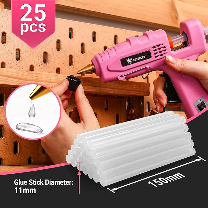 Hot Glue Gun Full Size: DEKOPRO 60/100Watt Dual Temp Hot Glue Gun Kit - Image 5