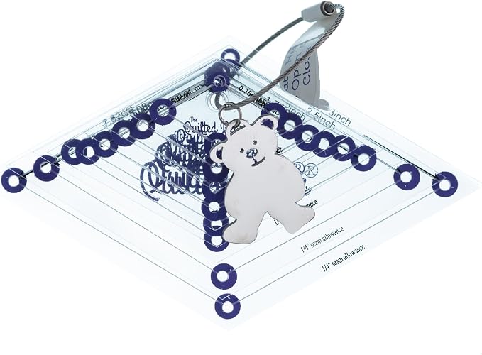 The Quilted Bear Diamond Quilting Templates – 8 Clear Non-Slip Acrylic Quilt - Image 3