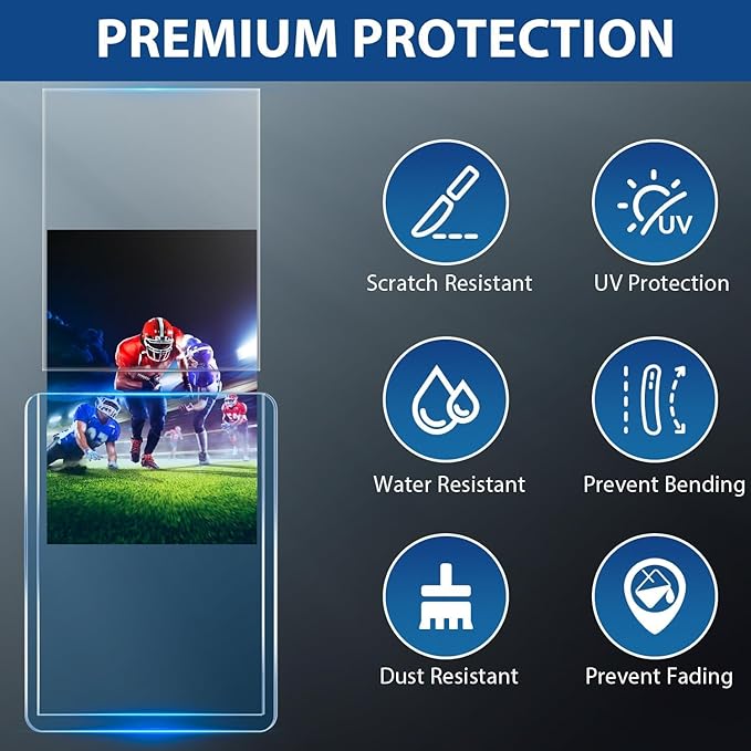 2000 Hard Plastic Card Sleeves, Premium Baseball Card Protectors, Sports Game - Image 2