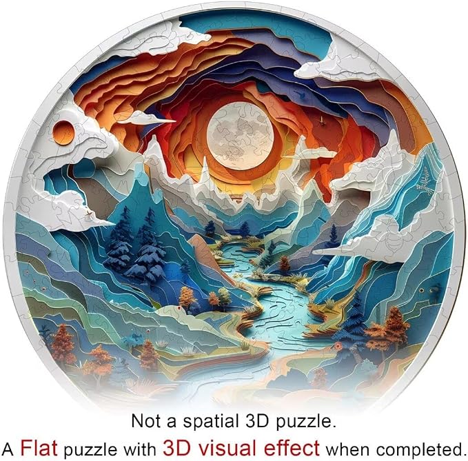 Wooden Puzzles Adults, 3D Vision Puzzle 100 Pieces, Unique Animal Shaped Wood - Image 2