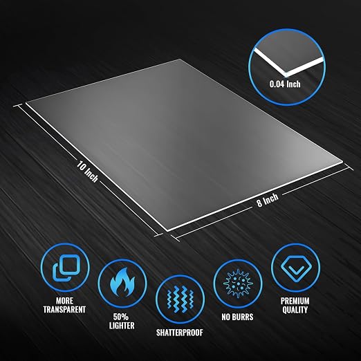 20 Pack of Acrylic Sheets 8x10-0.043" Thick Clear Extruded Plexiglass Sheets - Image 3