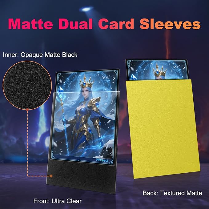 200 Pack Card Sleeves, Matte Dual Trading Card Sleeves - Image 2