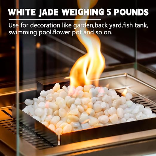 2.2 lb Natural Polished White Pebbles, 1/2 Inch Decorative White Rocks - Image 3