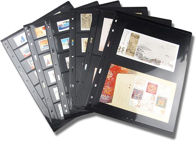 MUDOR Stamp Pages for Stamp Collection Album Binder Book, 10 Sheet 4 Rows | - Image 7
