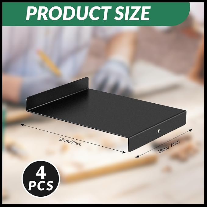 Suzile 4 Pcs Bench Hook Metal Inking Plate Linoleum Printmaking Block Stop Ink - Image 2